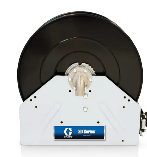 Graco XD40 1 in. x 50 ft. White Air & Water Heavy Duty Spring Driven Hose Reel - Reel Only