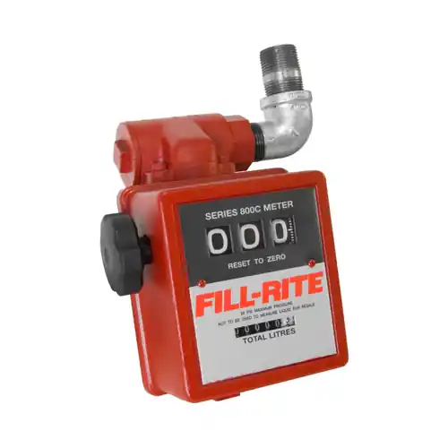 Fill-Rite 806C 1 in. NPT Mechanical Gravity Meter w/ Strainer (Gallons)