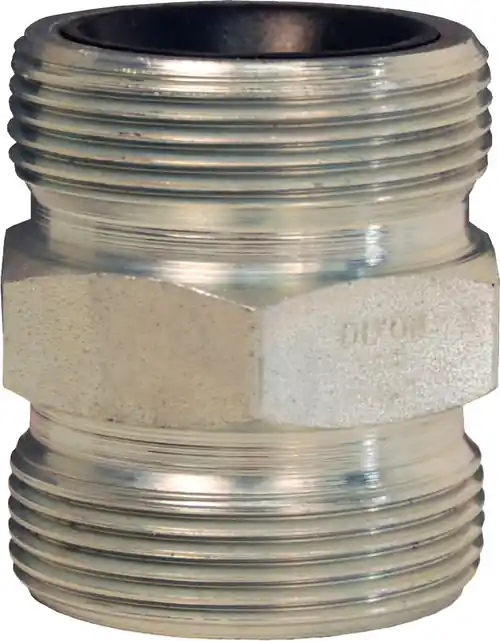 Dixon GJ Boss Ground Joint Seal Double Spud - 1 1/4 in. Wing Nut Thread x 1 1/2 in. Wing Nut Thread