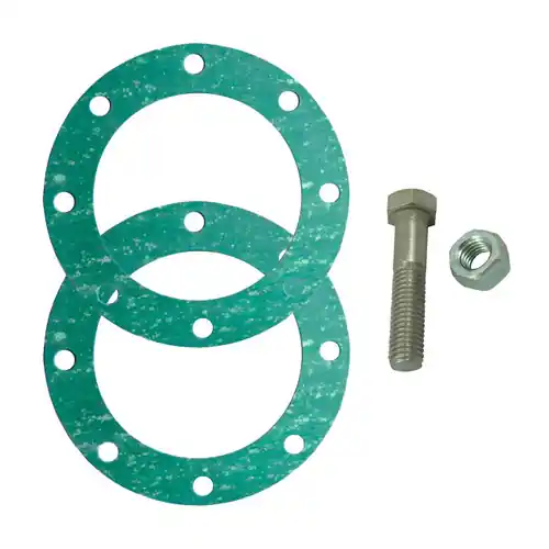 JME 4 in. x 1/16 in. Thick Fiber TTMA Full Face Flange Gasket Nut & Bolt Sight Glass Kit