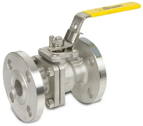 Sharpe 1 in. 150 Lbs Flanged Stainless Steel Ball Valve w/ Locking Handle, RTFE Seat - Full Port