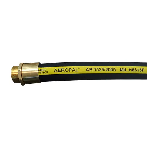 Continental ContiTech AEROPAL Type C 3 in. Regular Temp Aviation Fueling Hose Assemblies w/ Brass NPT Ends