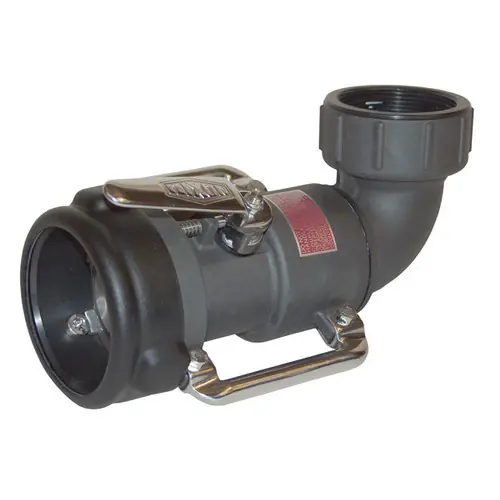 Dixon Bayco 3 in. Bayonet Style 90° Swivel Dry Disconnect Coupler x FNPT w/ FKM Seal