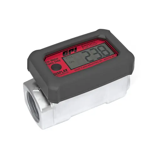 GPI 01A31GM 1 in. NPT Digital Inline Fuel Meter - Gallons