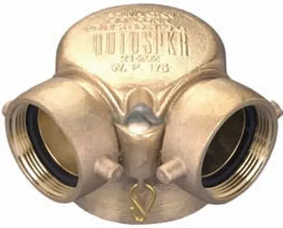 Dixon 2 1/2 in. NH (NST) x 4 in. NPT Auto Sprinkler Single Clapper Siamese Connections Bottom Outlet