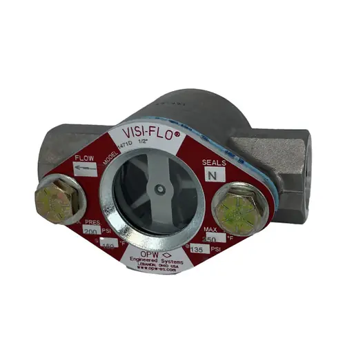 OPW VISI-FLO 1400 1 1/2 in. FNPT 316 Stainless Steel Sight Flow Indicator w/ Neoprene Seal - Propeller