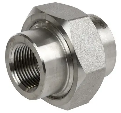 Smith Cooper 3000# Forged Stainless Steel 1/2 in. Union Fitting - Threaded - Fig. S4036U
