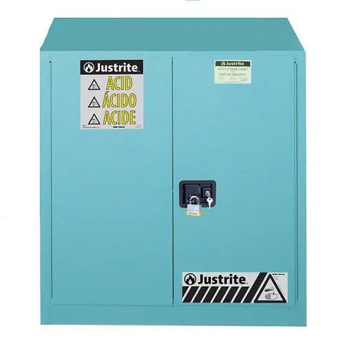 Justrite 893022 Sure-Grip Ex 30 Gallon Classic Safety Cabinet for Corrosives - Self-Close