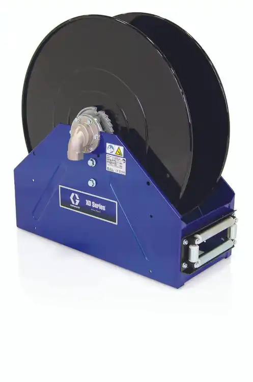 Graco XD 40 1 in. x 50 ft. Heavy Duty Spring Driven Oil Hose Reels (Blue) - Bare Reel
