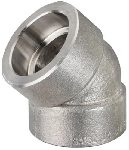 Smith Cooper 3000# Forged 316 Stainless Steel 2 in. 45° Elbow Fitting - Socket Weld - Fig. S5036F