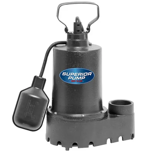 Decko 92251 1/4 HP Cast Iron Sump Pump with Tethered Float Switch - 30 GPM