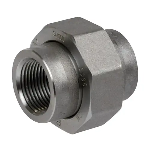 Smith Cooper 3000# Forged Carbon Steel 1/2 in. Union Fitting - Threaded - Fig. 42U 3