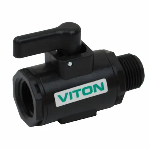 Banjo Poly Micro Valve 3/8 in. Female NPT x 3/8 in. Male NPT