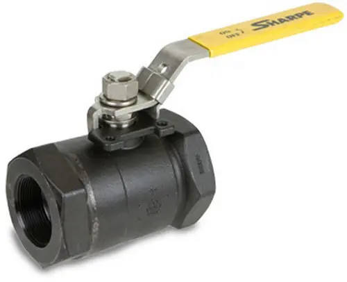 Sharpe Carbon Steel 6000 WOG Locking Ball Valve - Threaded - 2 in.