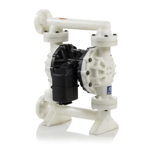Graco Husky 15120 1 1/2 in. Flange Polypropylene Air Diaphragm Pump w/ Santoprene Diaphragms, Balls & Seats - End Flange