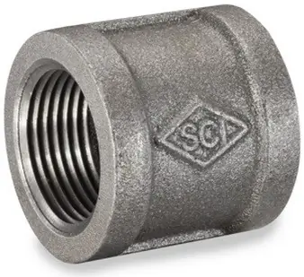Smith Cooper 150# Black Malleable Iron 3/8 in. Banded Coupling Pipe Fittings - Threaded