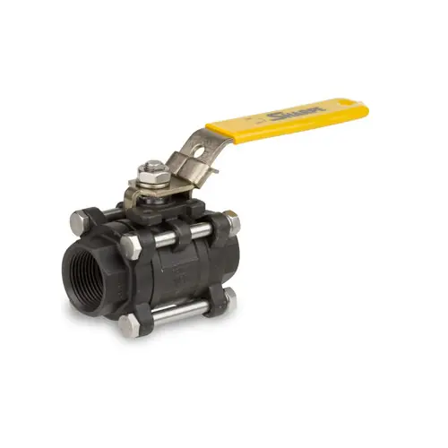 Smith Cooper 316 Carbon Steel 1000 WOG Full Port Threaded 3-Piece Ball Valve with Mounting Pad - Series 53034