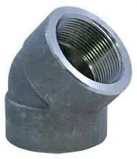 Smith Cooper 2000# Forged Carbon Steel 4 in. 45° Elbow - Threaded - Fig. 42F 2