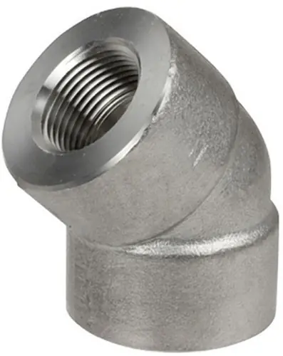 Smith Cooper 3000# Forged 316 Stainless Steel 2 1/2 in. 45° Elbow Fitting - Threaded - Fig. S4036F