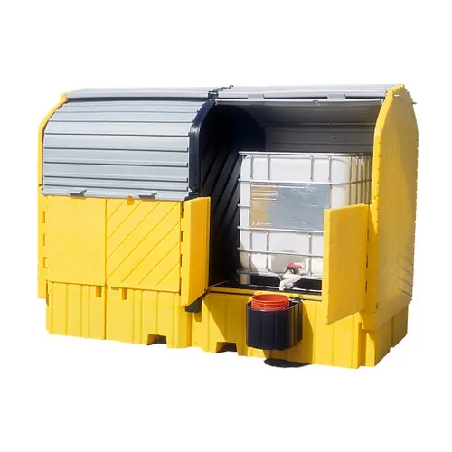 UltraTech International Twin IBC Hard Top Spill Pallets
