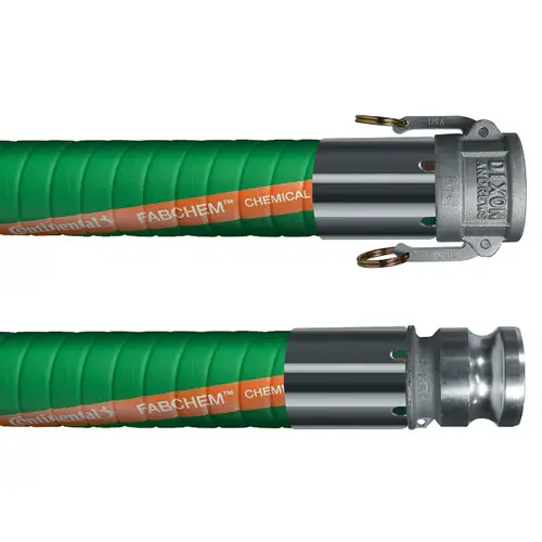 Continental ContiTech Fabchem 1 in. 200 PSI Chemical Transfer Hose w/ Stainless C x E Ends