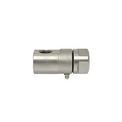 Hannay Reels 1/2 in. FNPT x FNPT 90° Steel Super Swivel Joint, Zerk Fitting, AFLAS, 5,000 PSI