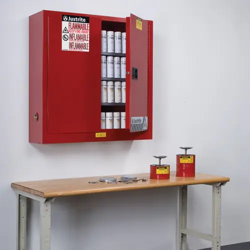 Justrite Sure-Grip Ex Wall Mount Cabinet for Aerosol Cans