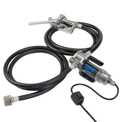 GPI G8P 12V DC 8 GPM Portable Fuel Transfer Pump w/ Manual Nozzle