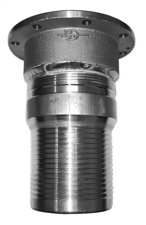 4 in. Steel TTMA Flange X 4 in. Hose Shank