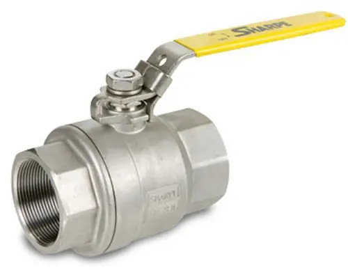 Sharpe 1 in. NPT Threaded Stainless Steel 1000 WOG Ball Valve w/ Locking Handle - Full Port