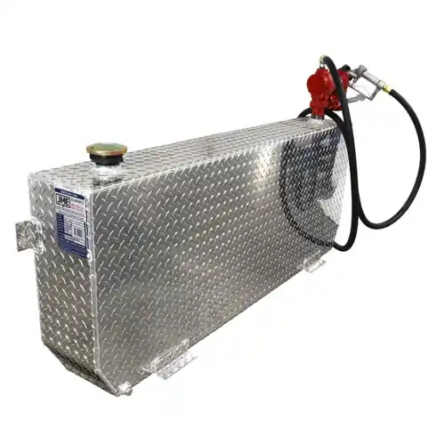 51 Gallon Aluminum Rectangle Fuel Transfer Tank w/ Fill-Rite 15 GPM Pump (12V DC)