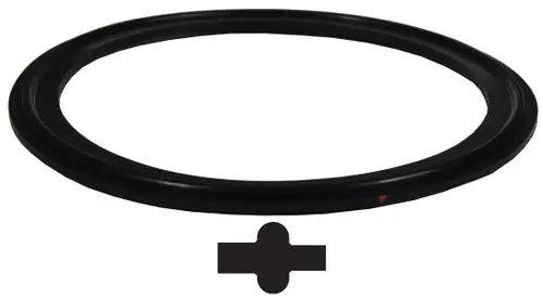 Dixon Sanitary Nitrile Rubber Pipe Gaskets - Black