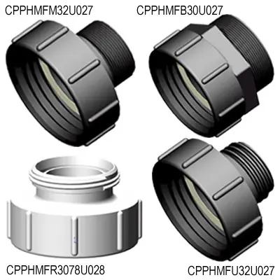 Part HA S100X8 Female Buttress x Male Thread IBC Adapters