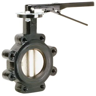 Matco Norca 200 PSI Cast Iron Butterfly Valves w/Nitrile Rubber Seals, SS Disc, Lug Style