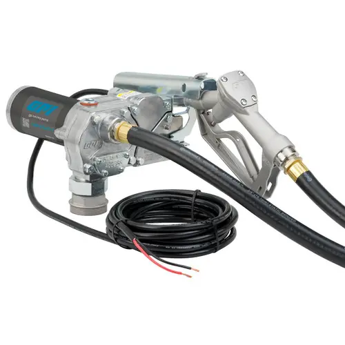 GPI M-150S-MU 12V DC 15 GPM Fuel Transfer Pump w/ Manual Nozzle
