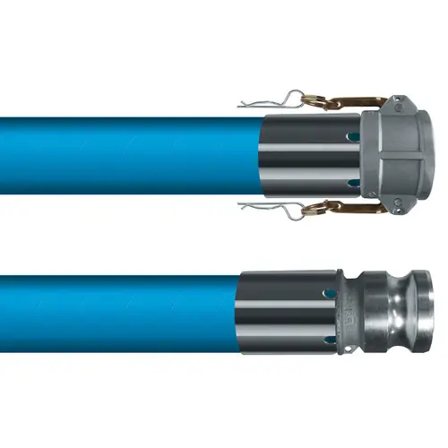Kuriyama 1 in. T509OE Acid & Chemical UHMWPE Tube 240 PSI Suction and Discharge Hose Assemblies w/ Female Coupler x Male Adapter