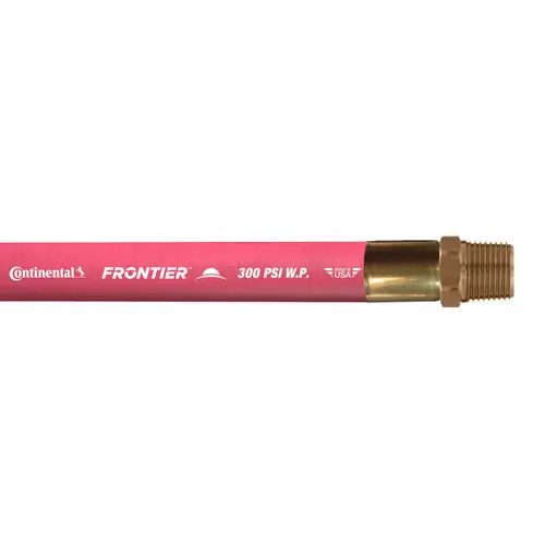 Continental ContiTech Frontier™ 1/4 in. Red 300 PSI Standard Air & Water Hose Assemblies w/ Crimped Male NPT Fittings