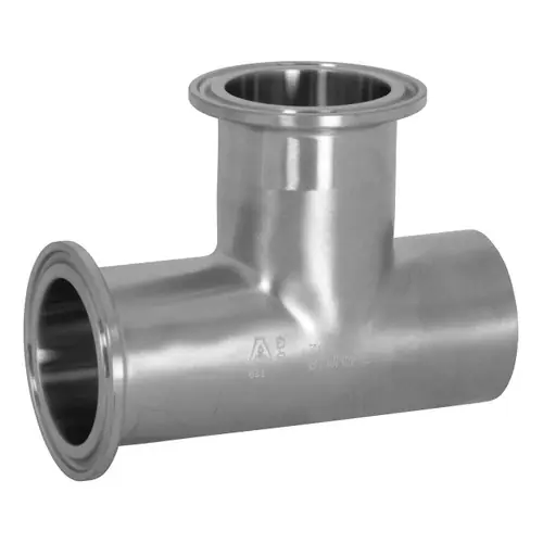 Dixon Sanitary B7WMM Series Polished 304 SS Weld x Clamp Run x Clamp Branch Tees