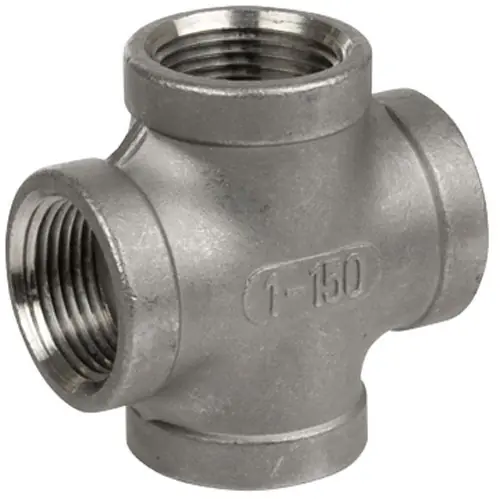 Smith Cooper Cast 150# Stainless Steel 1/2 in. Cross Fitting - Threaded - Fig. S3116X