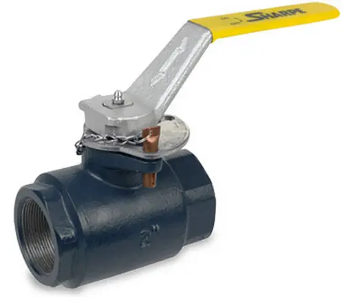 Sharpe Carbon Steel 5000 WOG Locking Ball Valve - Threaded - 2 in. - Standard Port