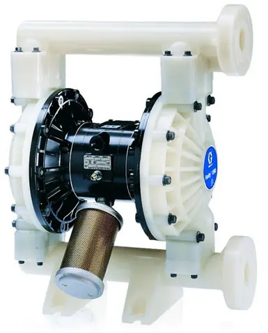 Graco Husky 1590 1 1/2 in. Flange Polypropylene Air Diaphragm Pump w/ PTFE Diaphragms & Balls, Stainless Steel Seats