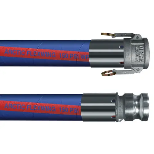 Continental ContiTech Plicord Arctic Flexwing 4 in. 150 PSI Suction and Discharge Hose Assemblies w/ Part C Female Coupler x Part E Male Adapter Ends