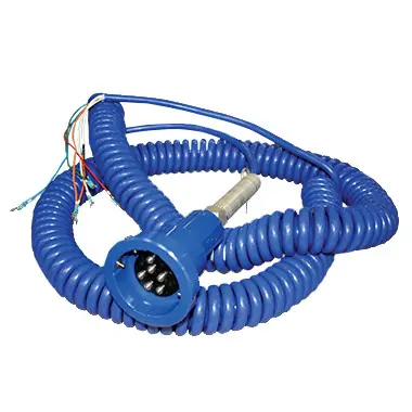Civacon Blue Optic Plug & Coiled Cord w/ 3 J-Slot Pins & 6 Contact Pins for Scully® Compatible Systems