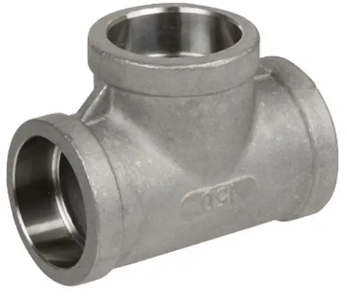 Smith Cooper Cast 150# Stainless Steel 1/2 in. Tee Fitting -Socket Weld - Fig. S3716T
