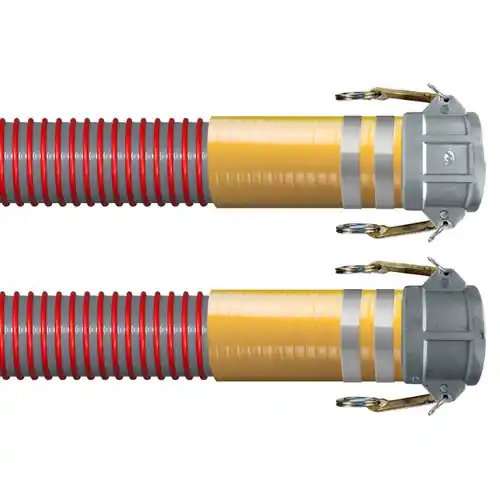 Kuriyama Tigervapor 4 in. Heavy Duty Vapor Recovery Hose Assemblies w/ Part C Female Coupler x CV Ends