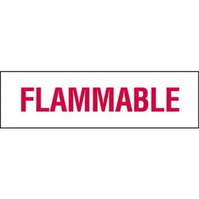 Flammable Vinyl Sticker 6 in. x 21 in.