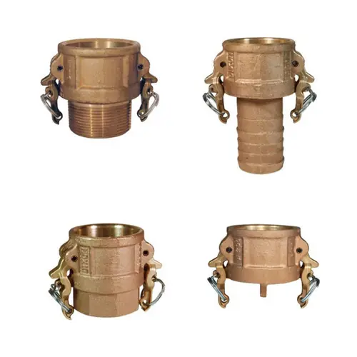 Dixon 4 in. Brass Boss-Lock Cam & Groove Couplers