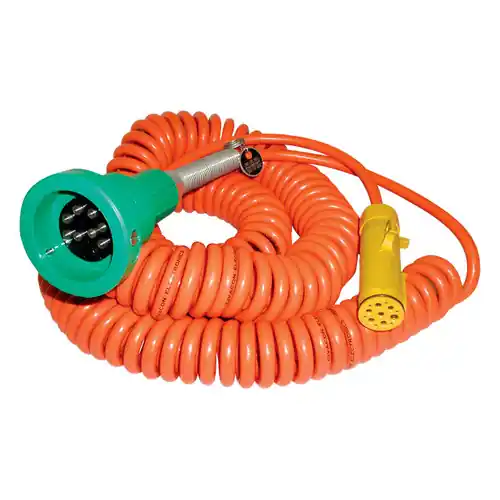 Civacon 7320-7320 Green Thermistor Plug, Coiled Cord, and Yellow Break-Away Plug w/ 4 J Slot & 8 Contact Pins