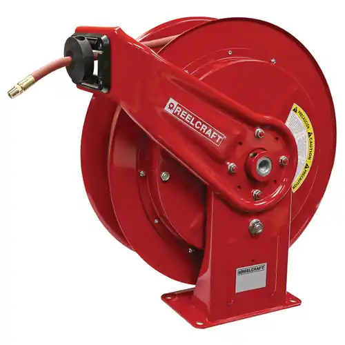 Reelcraft Series HD70000 1/2 in. x 50 ft. Heavy Duty Spring Retractable Low Pressure Air/Water Hose Reel
