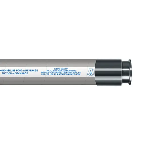 Novaflex 6500 Chlorobutyl Tube Connoisseurs Food & Beverage Hose w/ Tri-Clamp Ends